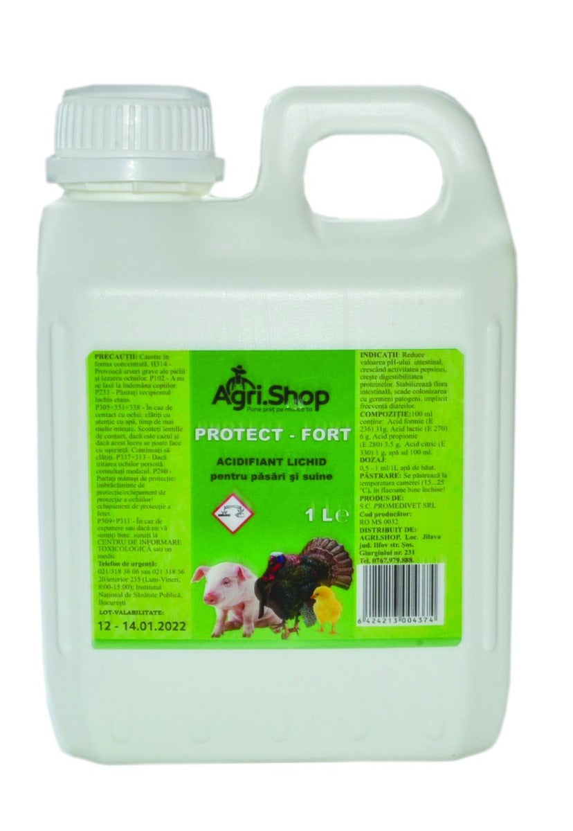 Acidifiant lichid pentru pasari si suine Protect Fort, Agri.Shop
