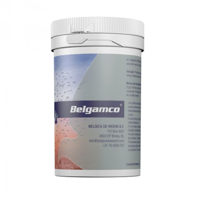 Adjuvant pentru porumbei impotriva infectiilor digestive si respiratorii Belgamco (80 g), Belgica De Weerd