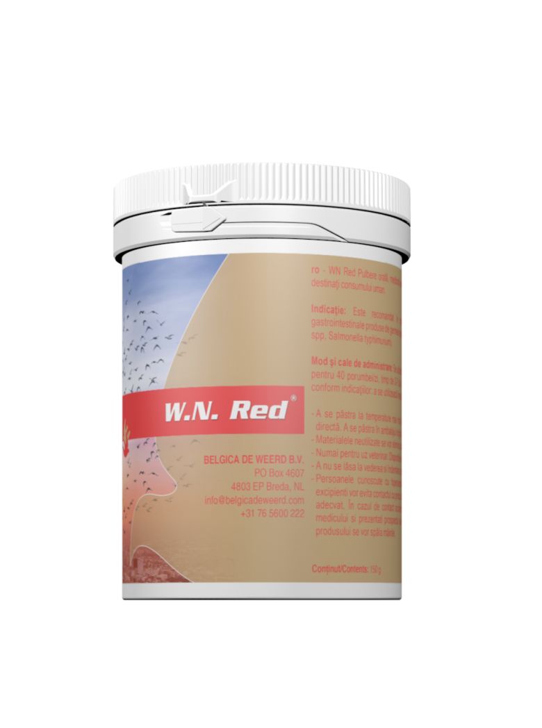 Adjuvant pentru porumbei impotriva ornitozei W.N. Red (150 g), Belgica De Weerd