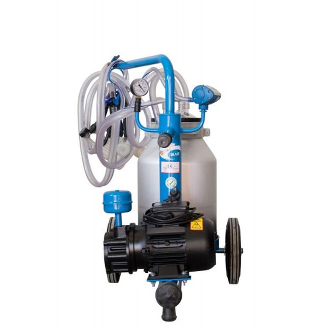 Aparat muls ovine si caprine Blue cu 1 post si 1 bidon aluminiu (20 l), EMT