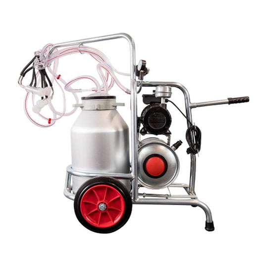 Aparat muls ovine si caprine cu 2 posturi si 1 bidon aluminiu (25 l), EMT