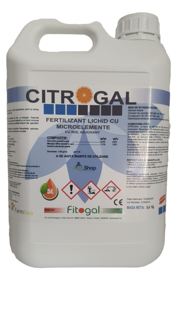 Fertilizant ecologic Citrogal (5 l), Fitogal