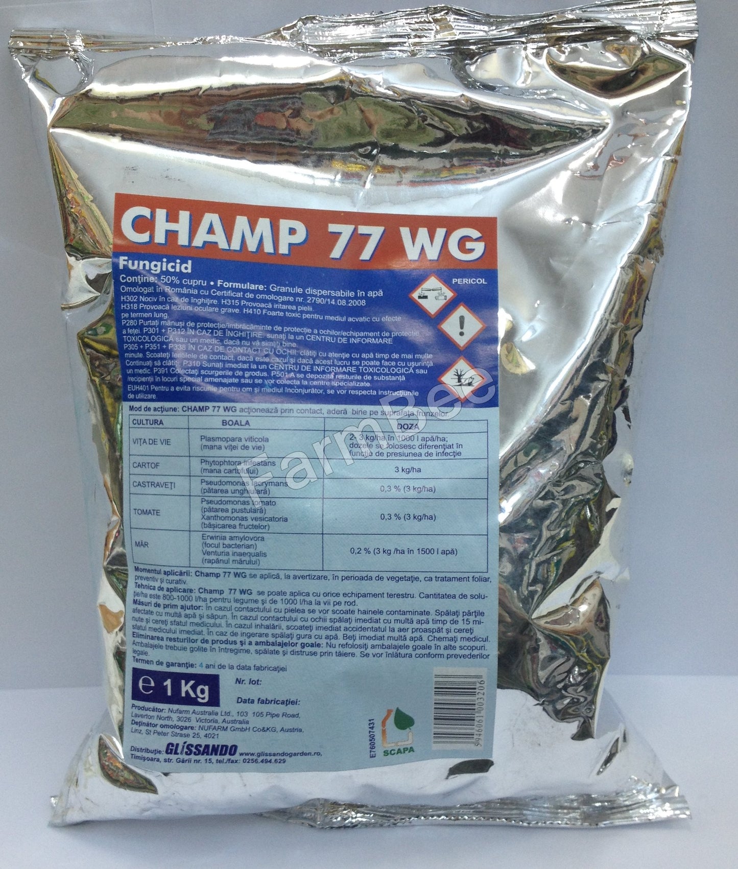 Fungicid Champ 77 WG (1 kg), Nufarm