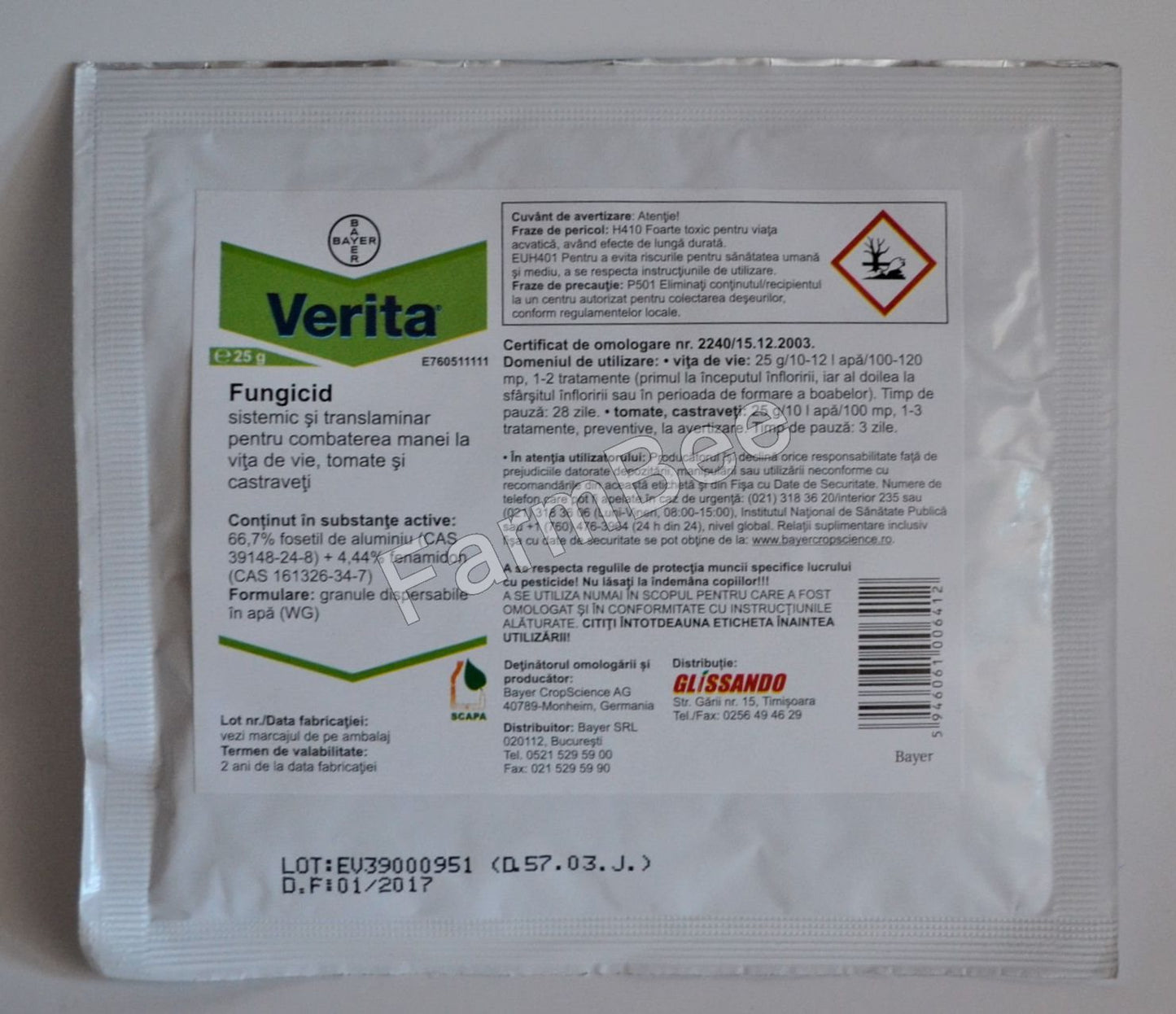 Fungicid Verita (25 g), Bayer CropScience