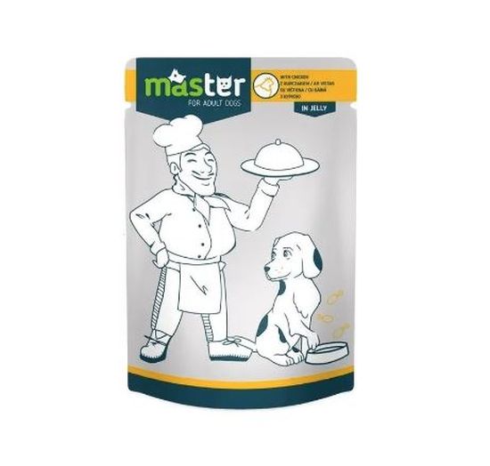 Hrana umeda pentru caini adulti talie mica - pui (80 g), Master