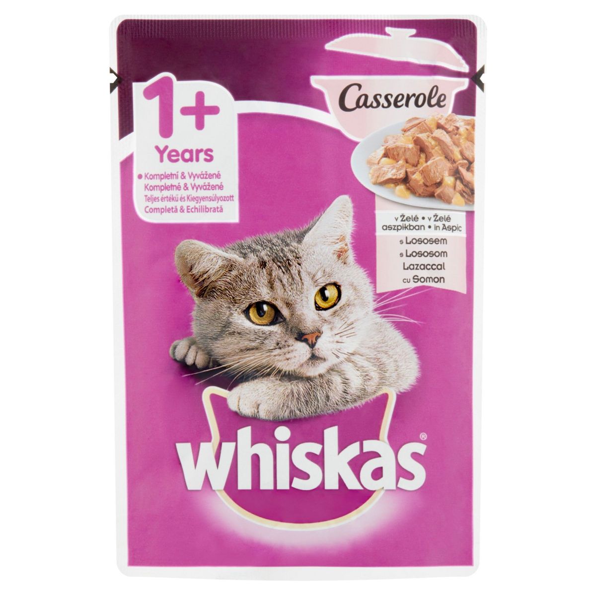 Hrana umeda pentru pisici Casserole - somon (85 g), Whiskas