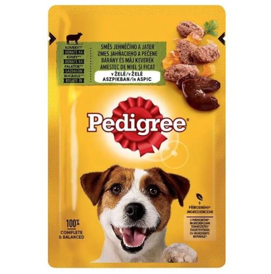 Hrana umeda plic pentru caini adulti- miel in aspic (100 g), Pedigree