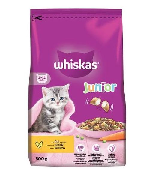 Hrana uscata pentru pisici Junior - pui (300 g), Whiskas