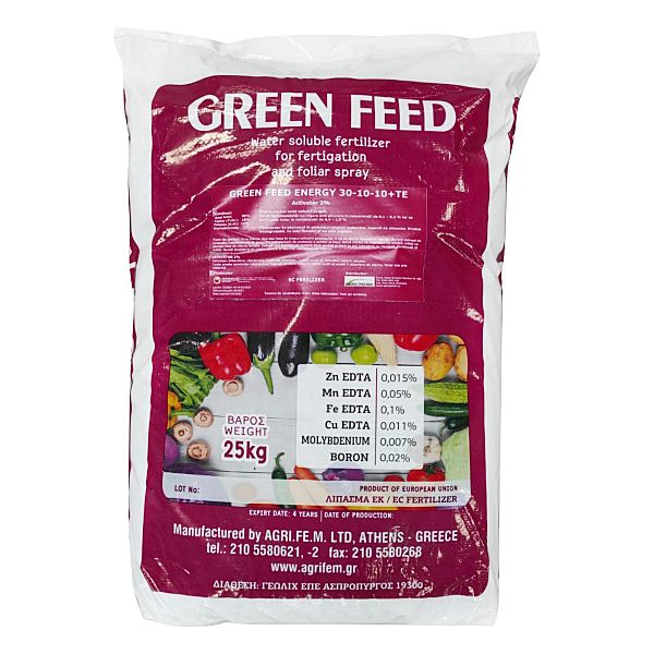 Ingrasamant Green Feed Energy 30-10-10+Te (25 kg), Agrifem
