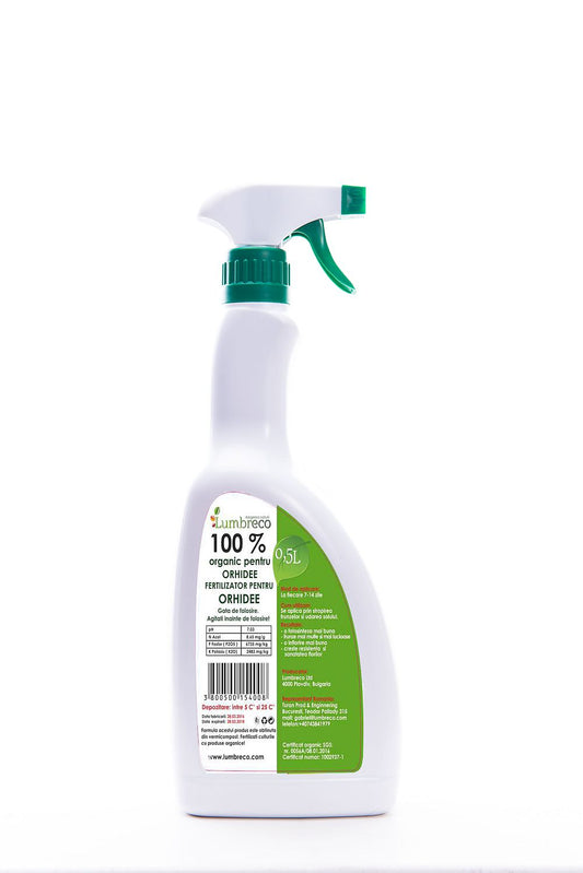 Ingrasamant organic cu pulverizator pentru orhidee (0.5 L), Lumbreco
