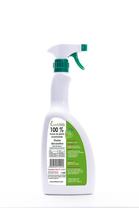 Ingrasamant organic cu pulverizator pentru plante decorative (0.5 L), Lumbreco