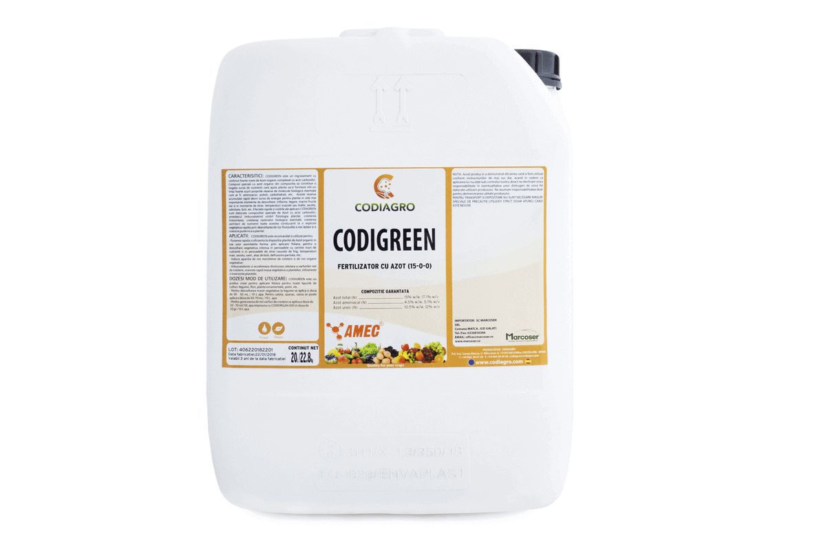 Ingrasamant organic foliar Codigreen, Codiagro