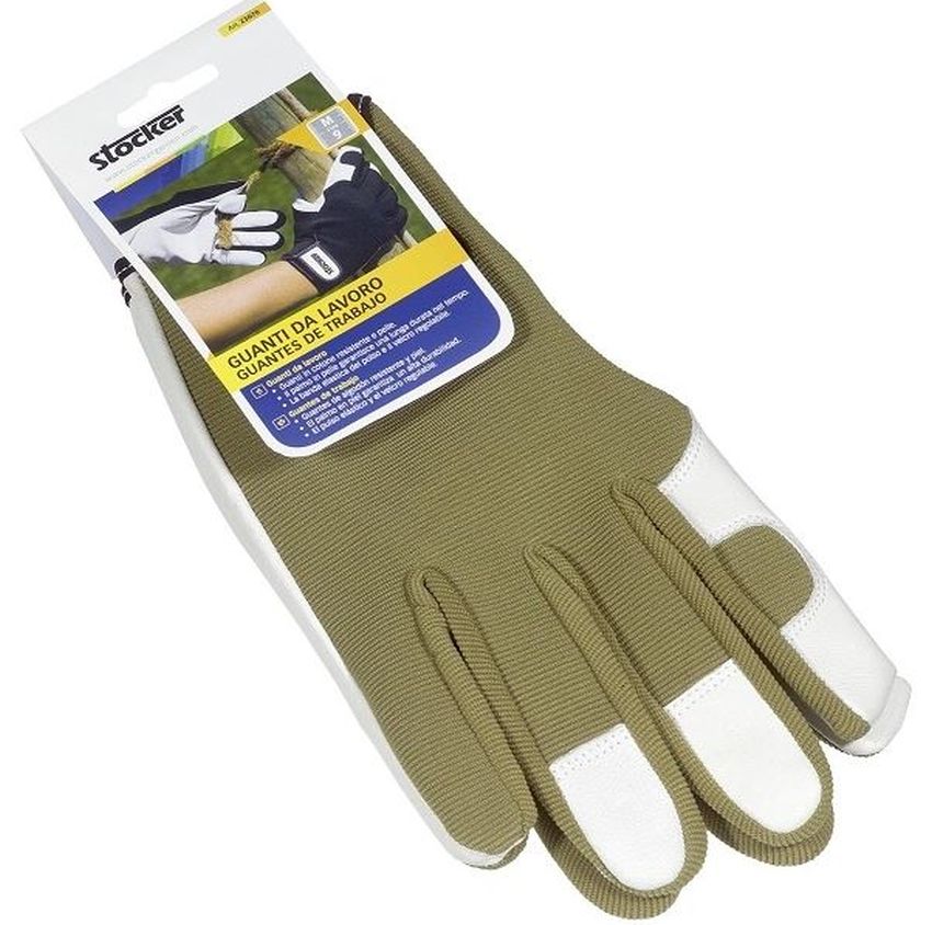 Manusi de lucru piele naturala verde, Stocker