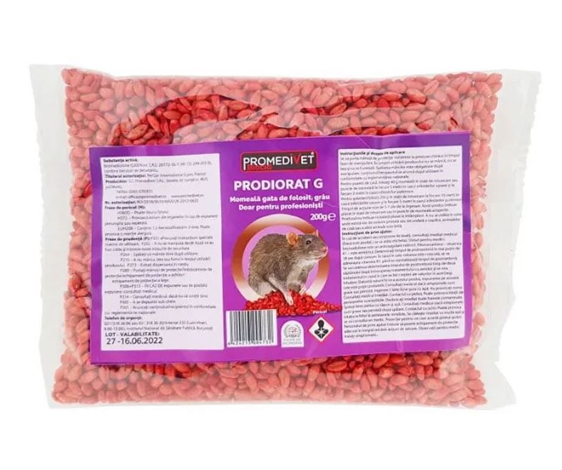 Momeala raticida Prodiorat grau (200 g), Promedivet