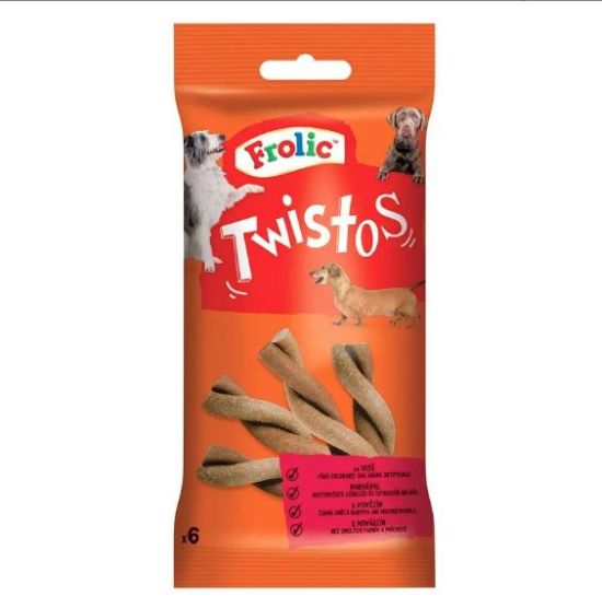 Recompense Twistos pentru caini adulti - vita (105 g), Frolic