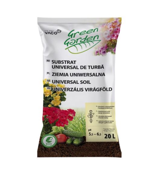 Substrat universal de turba Green Garden (20 l), Vaco