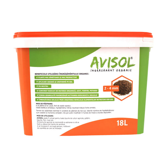 Ingrasamant organic universal, granulatie 2-4 mm (18 l), Avisol