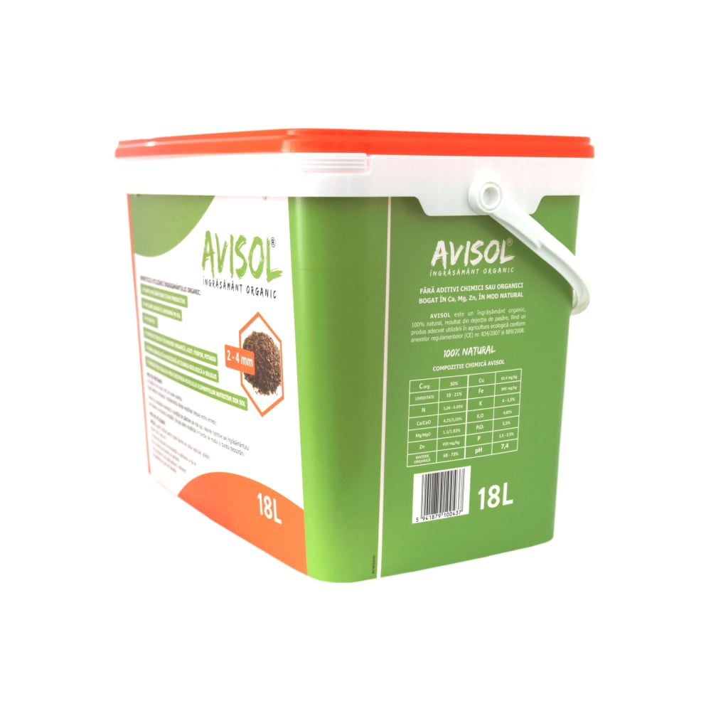 Ingrasamant organic universal, granulatie 2-4 mm (18 l), Avisol