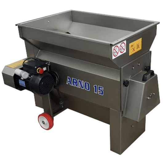 Desciorchinator - zdrobitor cu motor electric Arno 25 inox 1500 W/3000 kg/h, Enoitalia