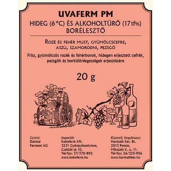 Drojdie rezistenta la rece pentru vin Uvaferm PM (20 g)