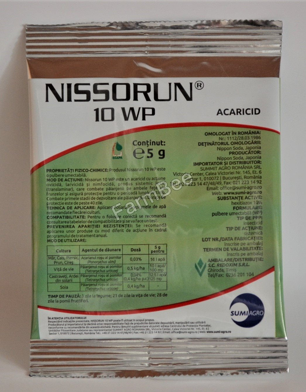 Acaricid Nissorun 10 WP (5 g), Sumi Agro