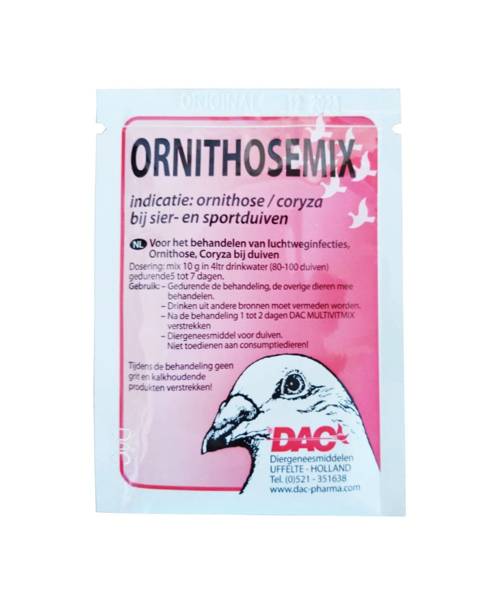 Adjuvant pentru porumbei impotriva Corizei si Ornitozei Ornithosemix (10 g), Dac Pharma