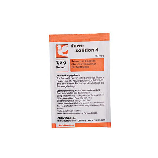 Adjuvant pentru porumbei impotriva infectiilor bacteriene Furazolidon-T (7.5 g), Chevita