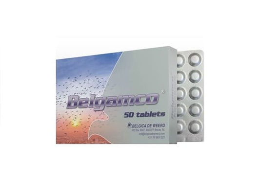 Adjuvant pentru porumbei impotriva infectiilor digestive si respiratorii Belgamco (50 tablete), Belgica De Weerd