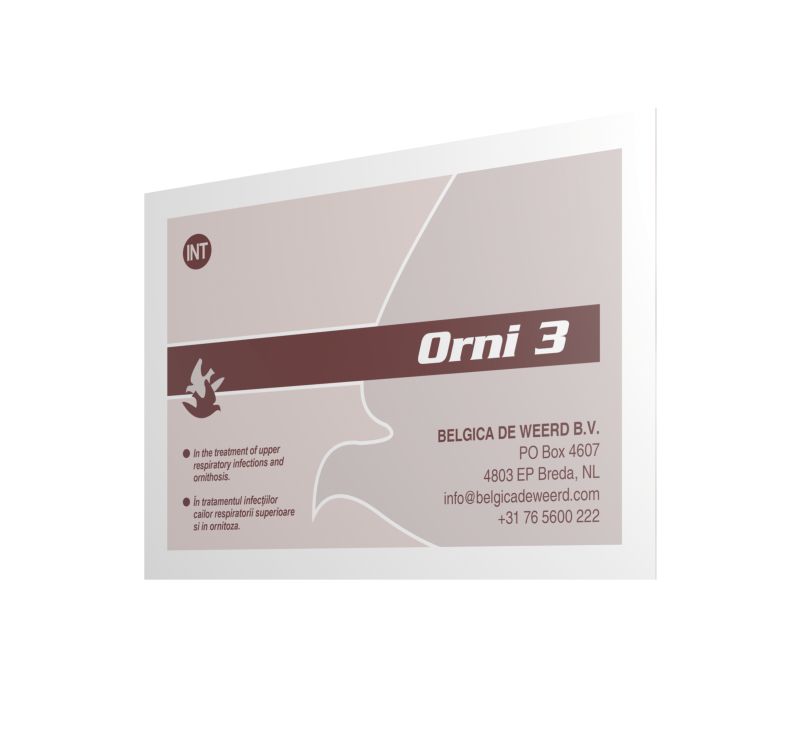 Adjuvant pentru porumbei impotriva Ornitozei Orni 3 (5 g), Belgica De Weerd