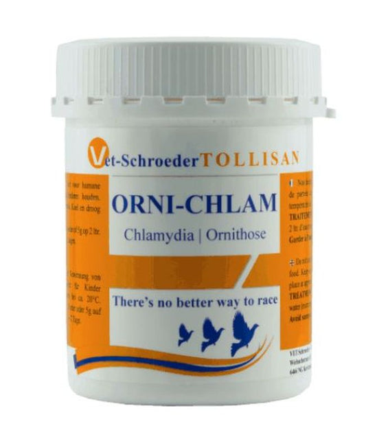 Adjuvant pentru porumbei impotriva Ornitozei Orni-Chlam (150 g), Tollisan Vet-Schroeder