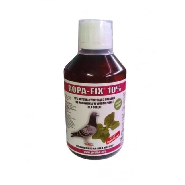 Adjuvant pentru porumbei impotriva Trichomonozei, Coccidiozei, E-coli si Salmonellei Ropa Fix 10 % (250 ml), Patron