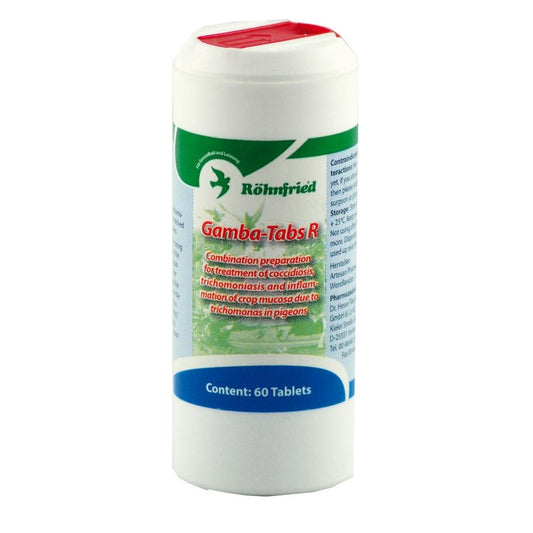 Adjuvant pentru porumbei impotriva Trichomonozei, Coccidiozei si Hexamitiazei Gamba-Tabs R (60 tablete), Rohnfried