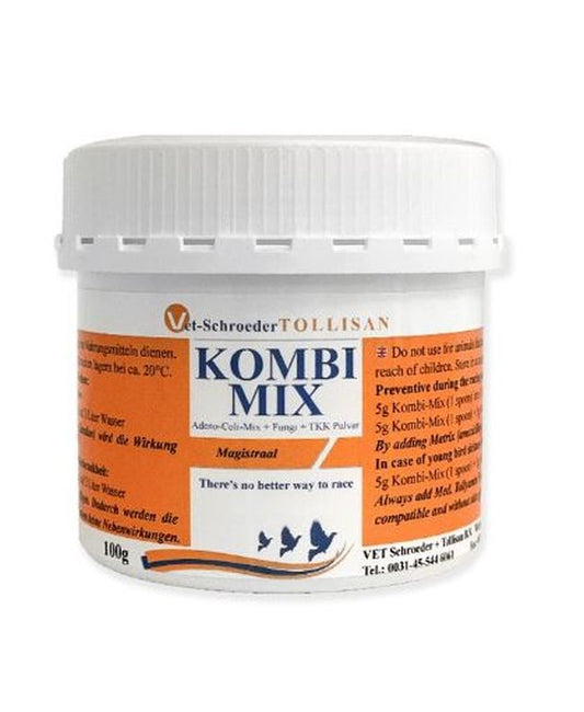 Adjuvant pentru porumbei impotriva Tricomonozei si Adeno-coli Kombi Mix (100 g), Tollisan Vet-Schroeder