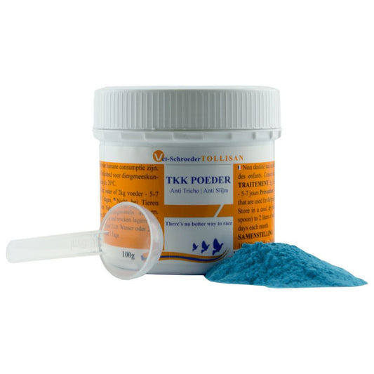 Adjuvant pentru porumbei impotriva Tricomonozei TKK Powder (100 g),Tollisan Vet-Schroeder