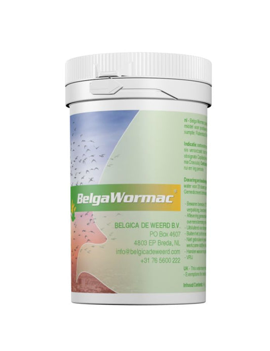 Antiparazitar intern pentru porumbei BelgaWormac (60 g), Belgica De Weerd