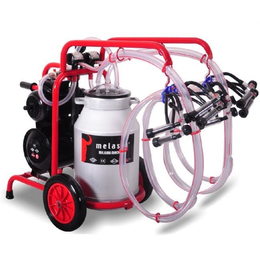 Aparat muls ovine Melasty cu 4 posturi si 1 bidon aluminiu (25 l), EMT