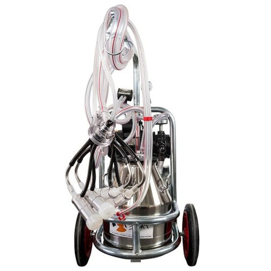 Aparat muls ovine si caprine cu 2 posturi si 1 bidon inox (20 l), EMT