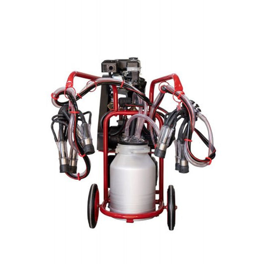 Aparat muls ovine si caprine cu motor termic Melasty cu 2 posturi si 1 bidon aluminiu (40 l), EMT