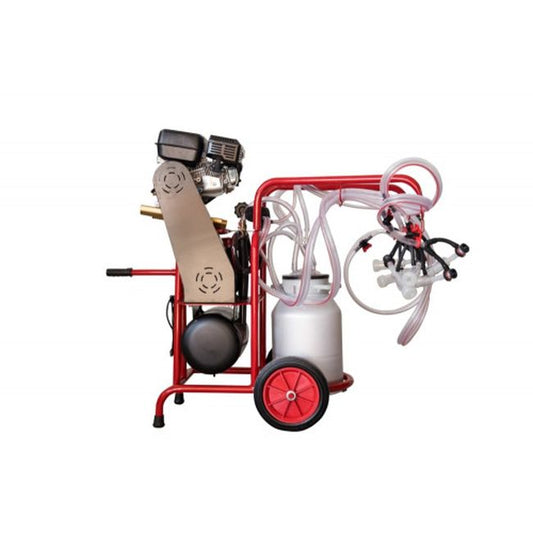 Aparat muls ovine si caprine cu motor termic Melasty cu 4 posturi si 1 bidon aluminiu (20 l), EMT