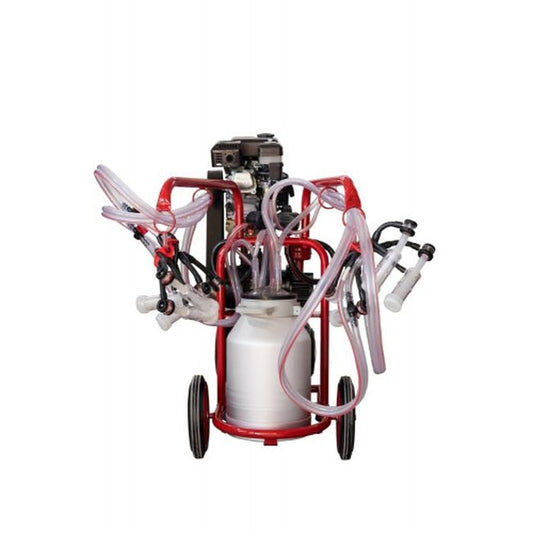 Aparat muls ovine si caprine cu motor termic Melasty cu 4 posturi si 1 bidon aluminiu (30 l), EMT