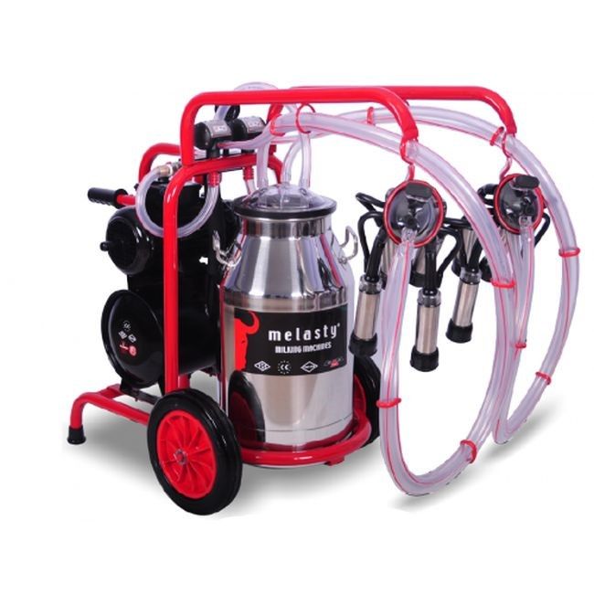 Aparat muls vaci Melasty cu 1 bidon inox si 2 posturi (30 l), EMT