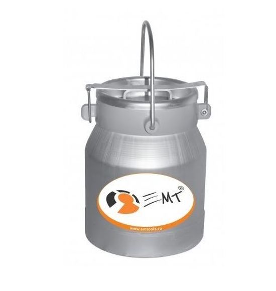 Bidon transport lapte aluminiu EMT 10 l cu capac, EMT