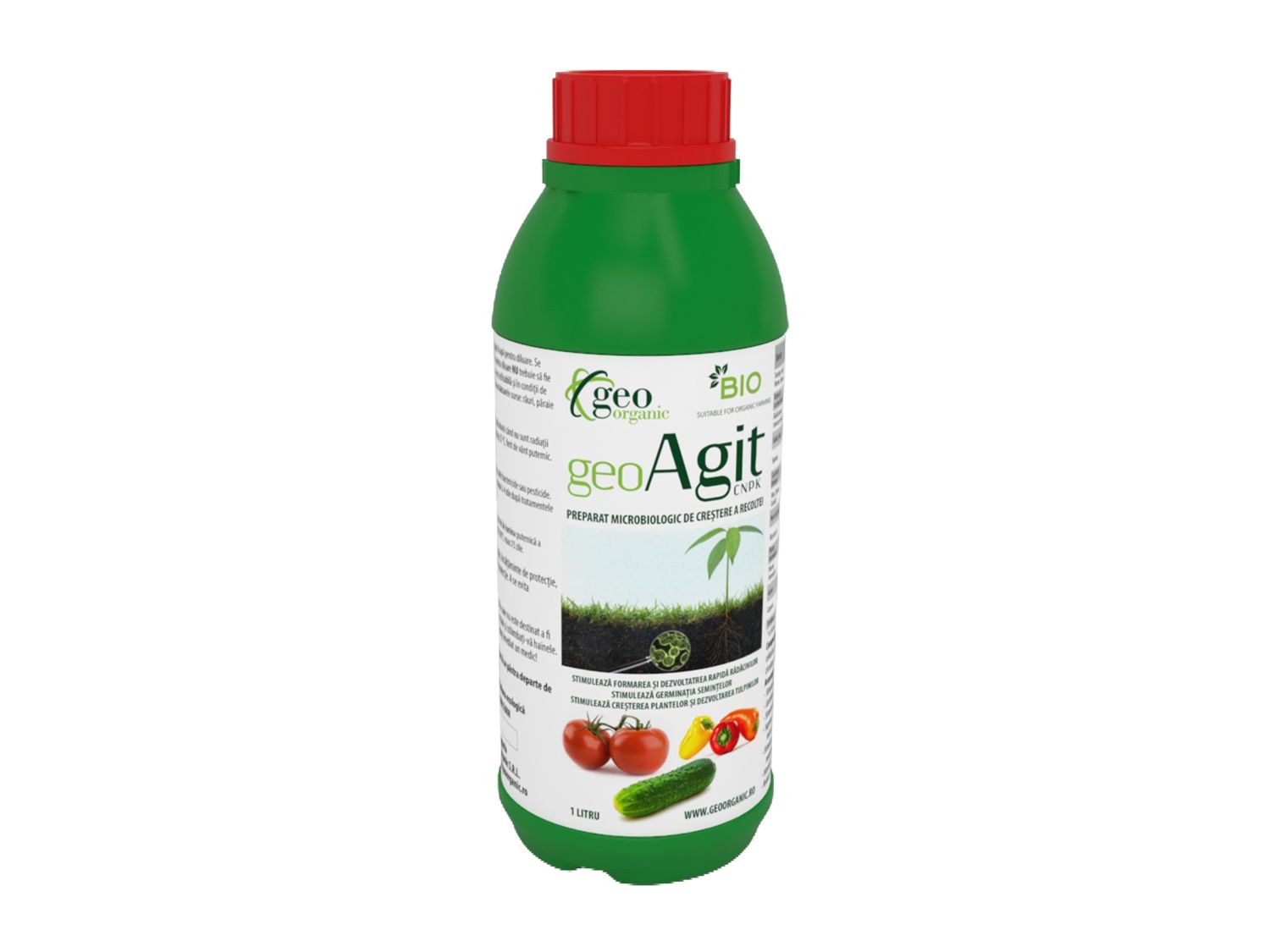 Biostimulator pentru germinare rapida si rasarire uniforma GeoAgit CNPK-1 (1 l), GeoOrganic