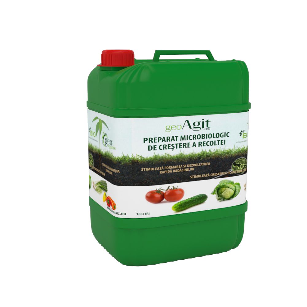 Biostimulator pentru germinare rapida si rasarire uniforma GeoAgit CNPK-1 (10 l), GeoOrganic