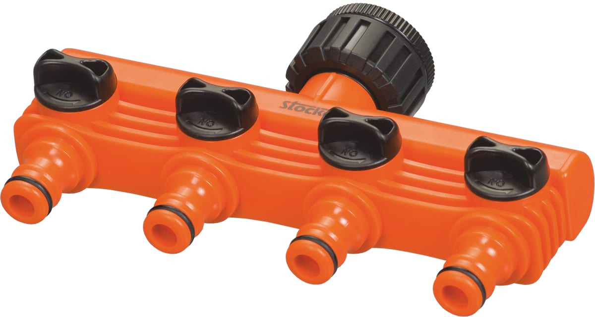 Conector robinet 1/2" - 3/4" cu 4 iesiri, Stocker 25096
