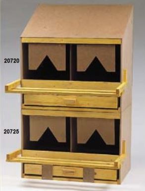 Cuibar inferior 2 locuri din lemn pentru gaini 20725, Heka