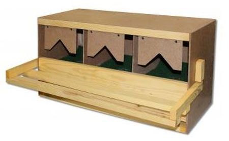 Cuibar inferior 3 locuri din lemn pentru gaini 20735, Heka