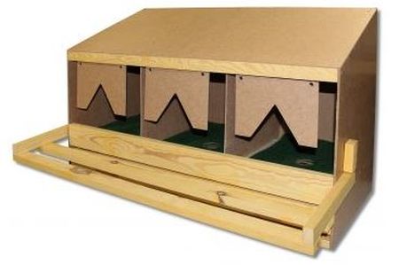 Cuibar superior 3 locuri din lemn pentru gaini 20730, Heka