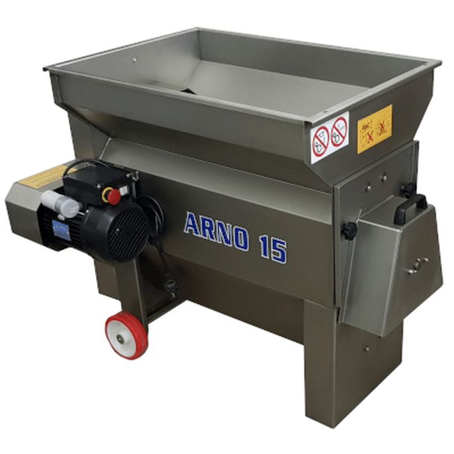 Desciorchinator - zdrobitor cu motor electric Arno 15 inox 1500 W/2000 kg/h, Enoitalia