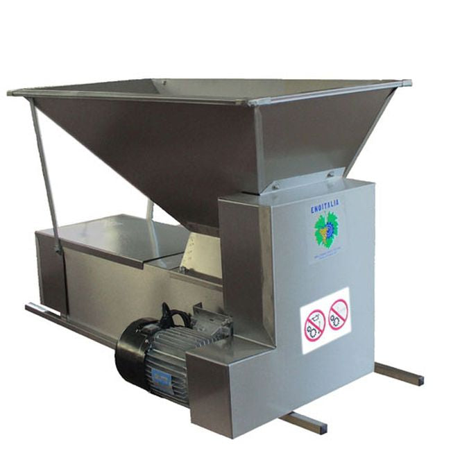 Desciorchinator-zdrobitor cu motor electric Eno 3 inox / 750 w/ 1200 kg/h, Enoitalia